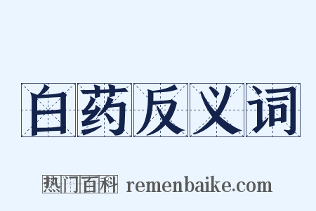 白药反义词是什么意思的图片